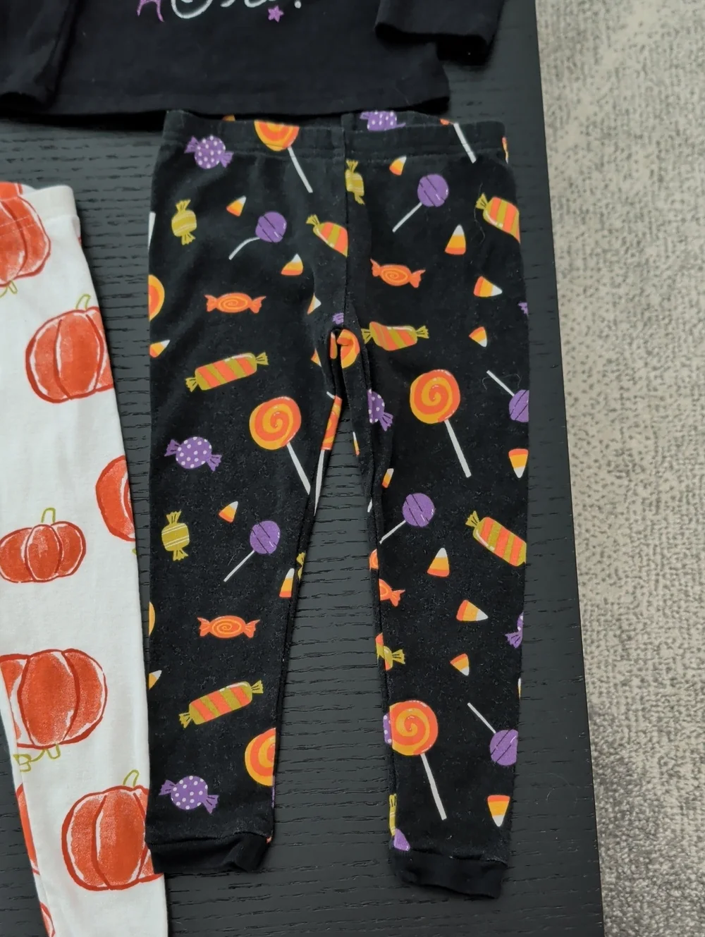 6 Piece Girl Toddler 2T Halloween Clothing Lot Pumpkins Glittery Ghost Candy